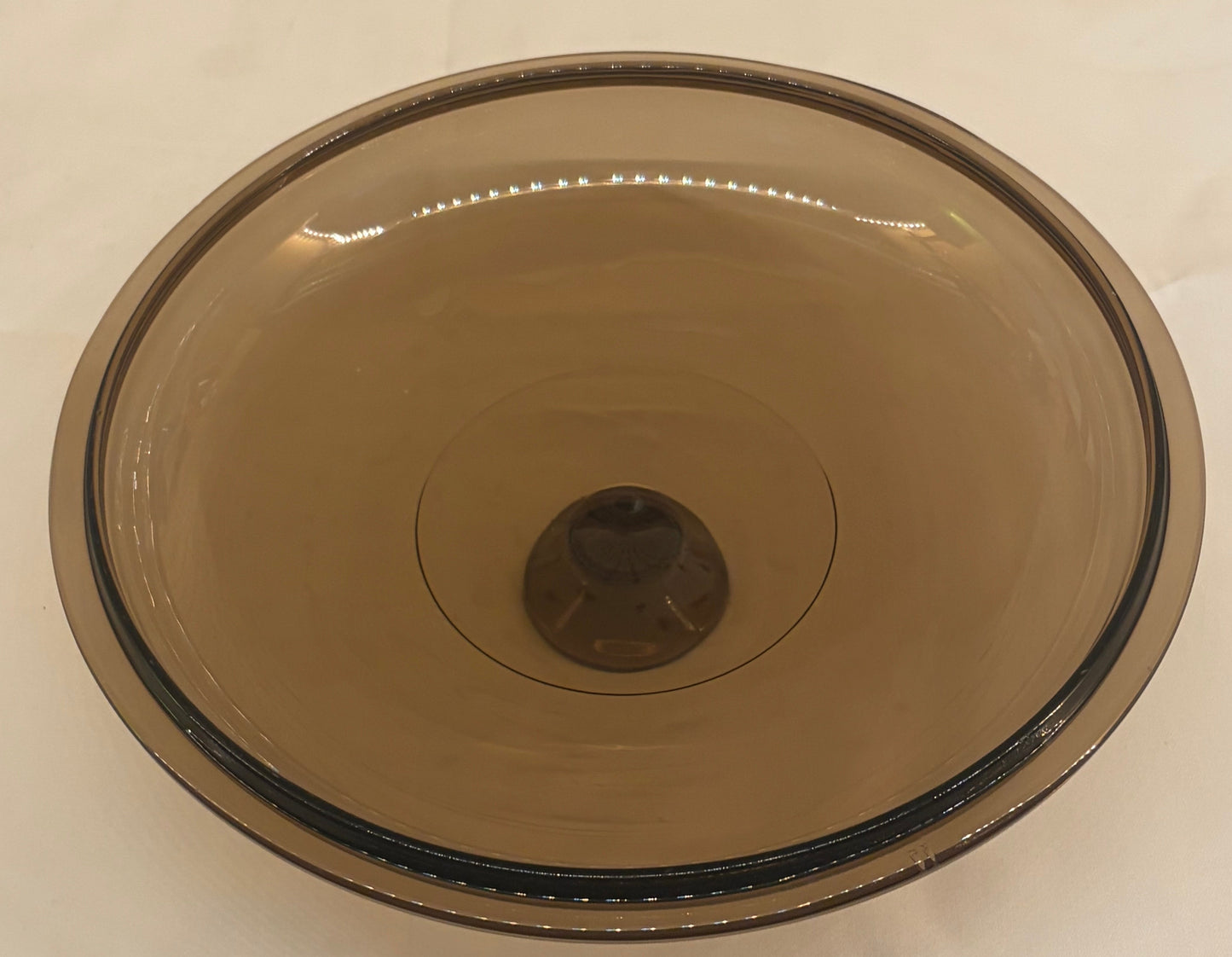 Corning Visions Pyrex Replacement Lid — 10" Amber Glass Round Lid — Marked Pyrex B