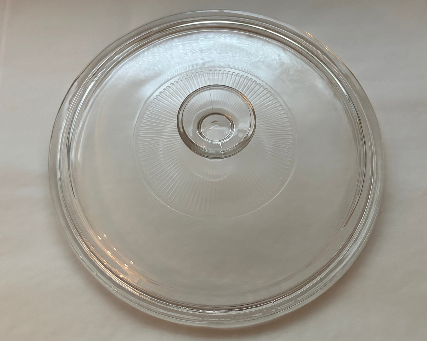 Pyrex G-1-C Replacement Lid — Round Fluted Clear Glass Lid for CorningWare 2.5 Qt Casserole
