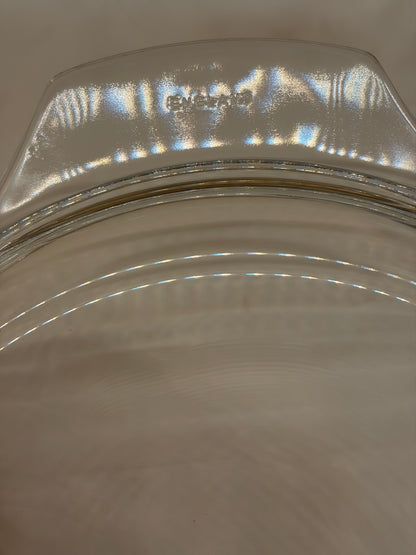 Pyrex England 2D Replacement Lid — Round Clear Glass Lid with Handles — British Pyrex