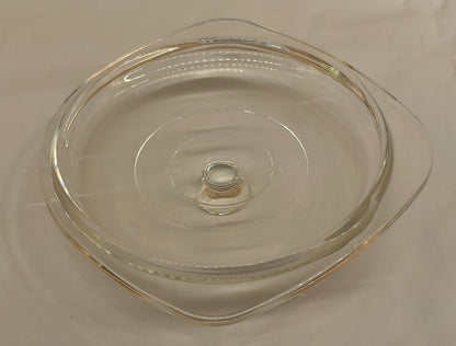 Pyrex A-11-C Replacement Lid — Round Clear Glass Lid 7" — Chipped Knob — AS-IS