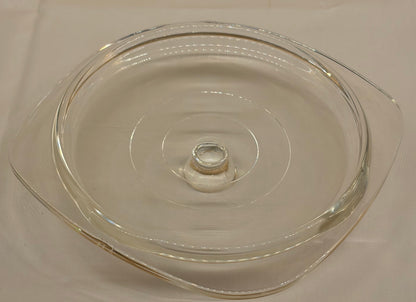 Pyrex A-11-C Replacement Lid — Round Clear Glass Lid 7" — Chipped Knob — AS-IS