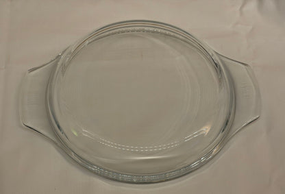 Pyrex England 2D Replacement Lid — Round Clear Glass Lid with Handles — British Pyrex