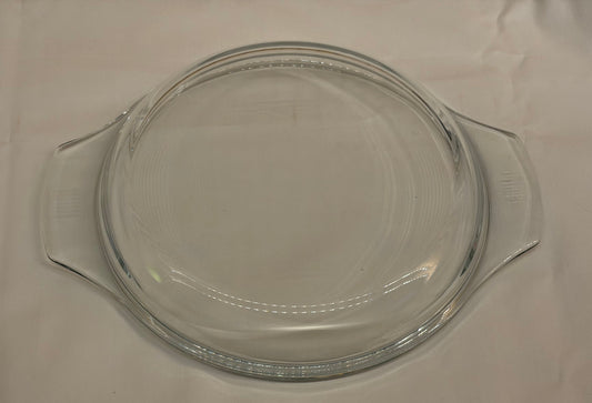 Pyrex England 2D Replacement Lid — Round Clear Glass Lid with Handles — British Pyrex