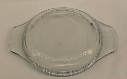 Pyrex England 22D Replacement Lid — Small Round Clear Glass Lid with Handles — British Pyrex