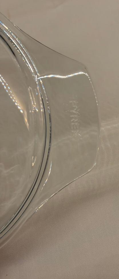 Pyrex England 22D Replacement Lid — Small Round Clear Glass Lid with Handles — British Pyrex