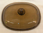 Pyrex F-14-C Replacement Lid — Amber Glass Oval Lid for CorningWare French White Roaster