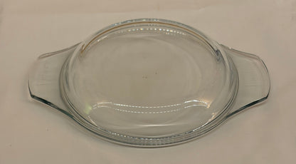 Pyrex England 22D Replacement Lid — Small Round Clear Glass Lid with Handles — British Pyrex