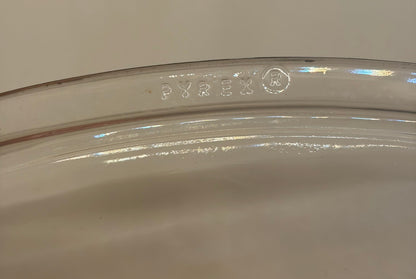 Pyrex Square Clear Glass Replacement Lid — 6.5" Fin Style Handle — Chipped Rim — AS-IS