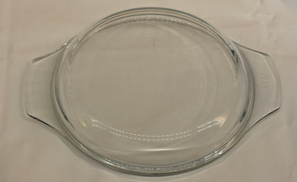 Pyrex England 2D Replacement Lid — Round Clear Glass Lid with Handles — British Pyrex