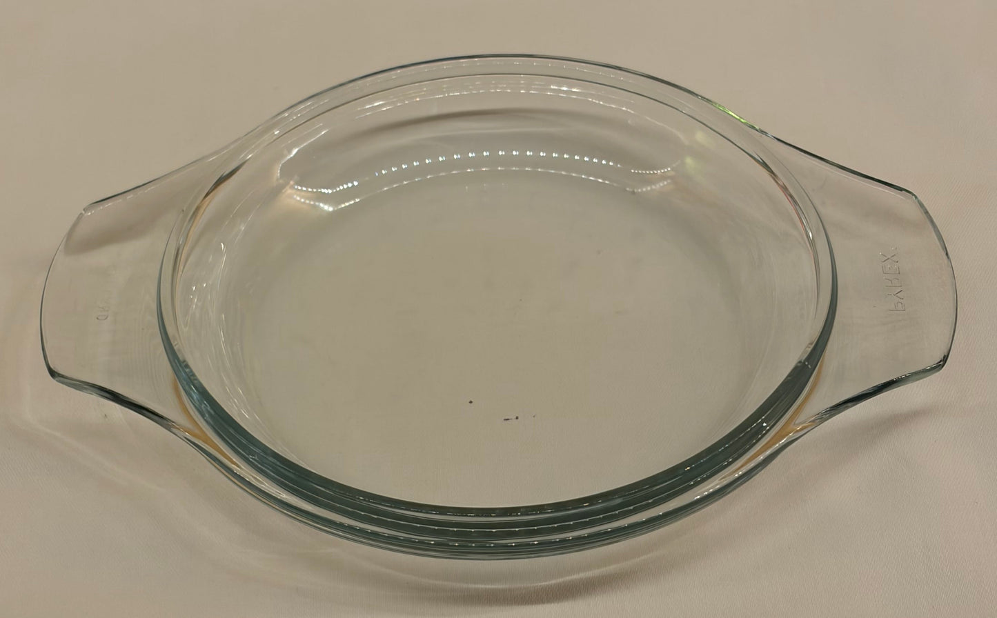 Pyrex England 22D Replacement Lid — Small Round Clear Glass Lid with Handles — British Pyrex