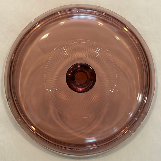 Visions V-1.5-C Replacement Lid — Cranberry Glass Round Lid for Visions 1.5 Qt Saucepan