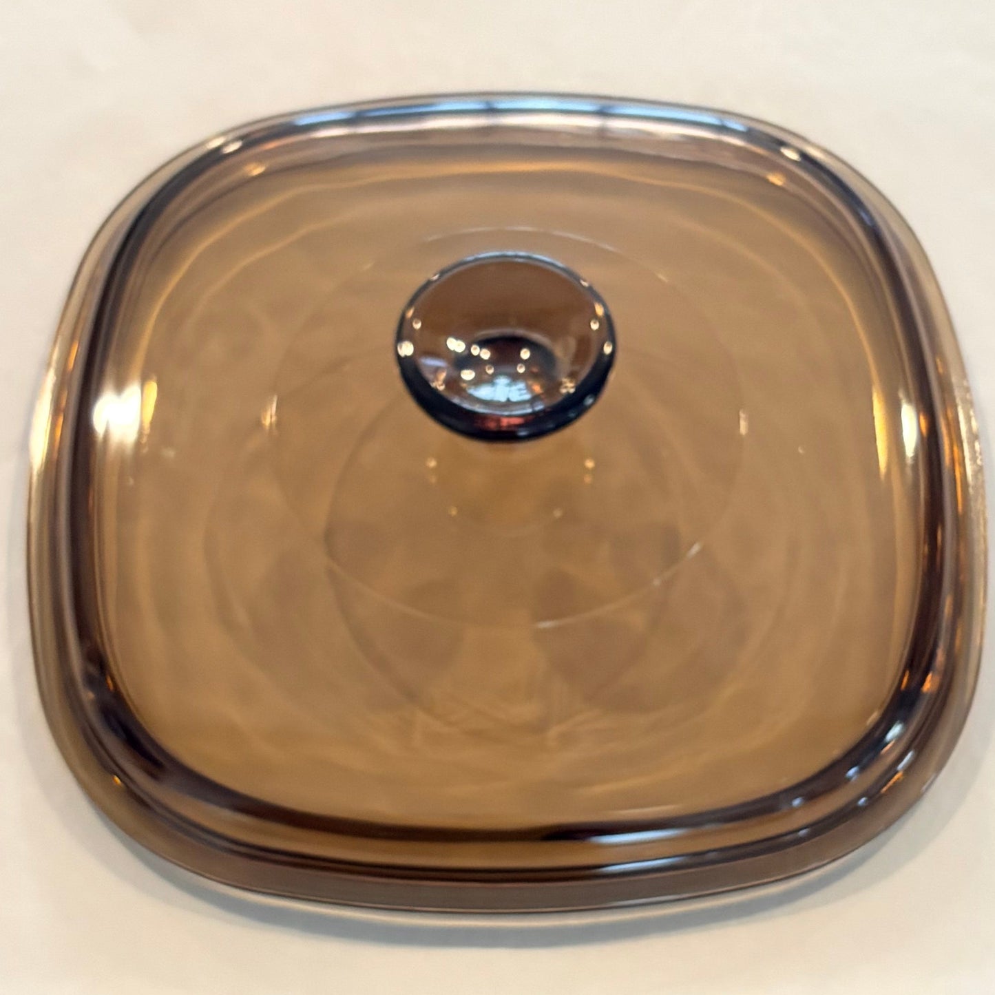 Visions A-9-C Replacement Lid — Amber Glass Square Lid for CorningWare Casseroles