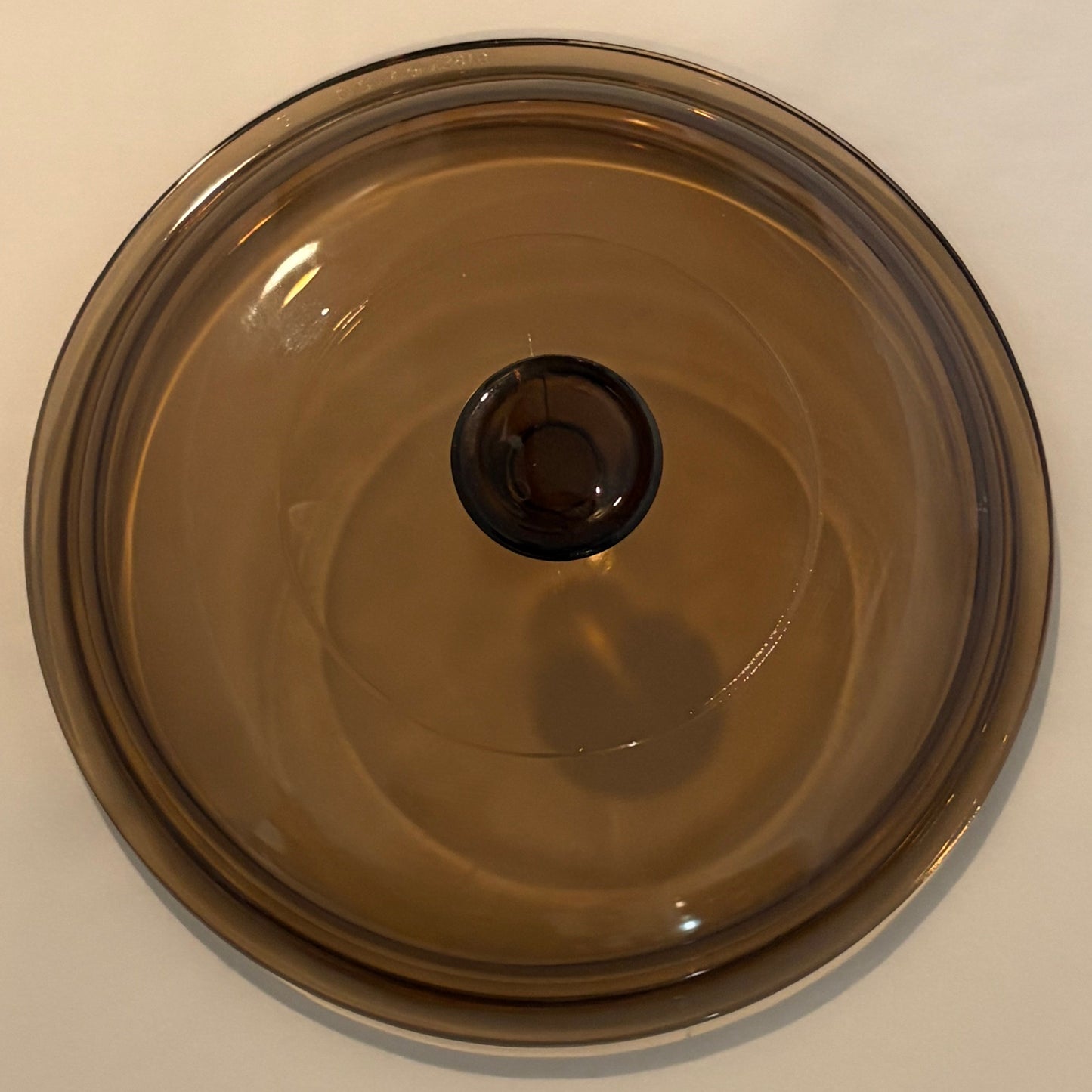 Visions V-1.5-C Replacement Lid — Amber Glass Round Lid for Visions 1.5 Qt Saucepan — Plain Knob