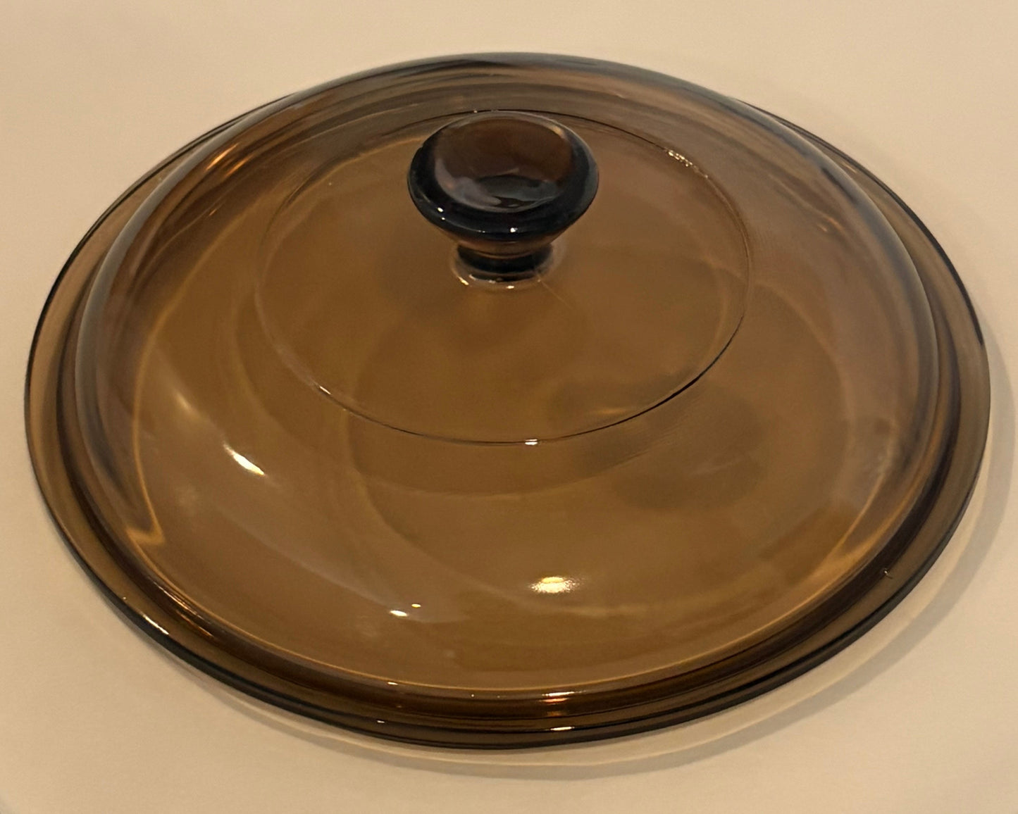 Visions V-1.5-C Replacement Lid — Amber Glass Round Lid for Visions 1.5 Qt Saucepan — Plain Knob