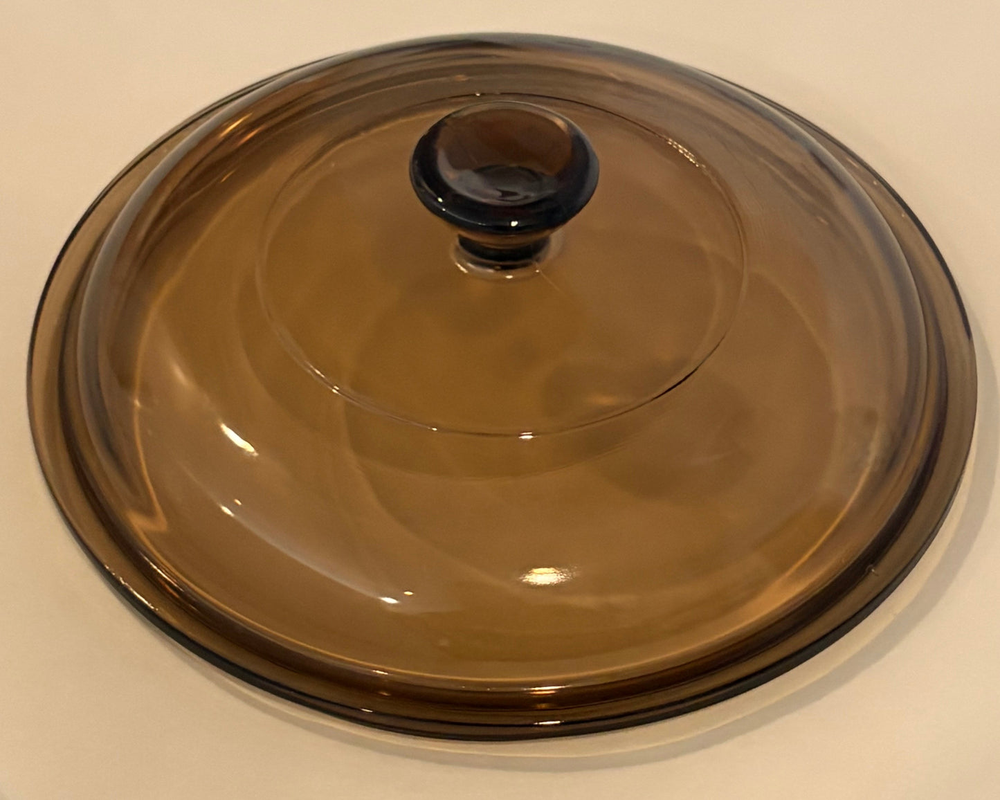 Visions V-1.5-C Replacement Lid — Amber Glass Round Lid for Visions 1.5 Qt Saucepan — Ribbed Knob