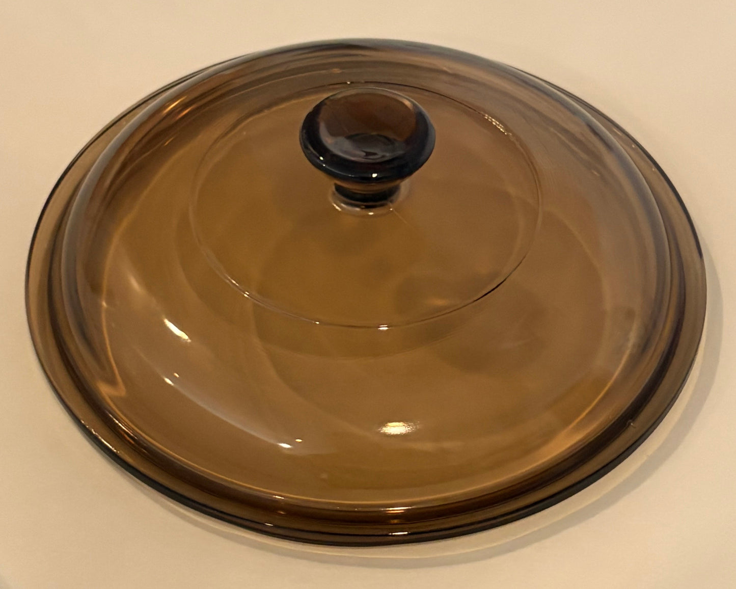 Visions V-1.5-C Replacement Lid — Amber Glass Round Lid for Visions 1.5 Qt Saucepan — Plain Knob