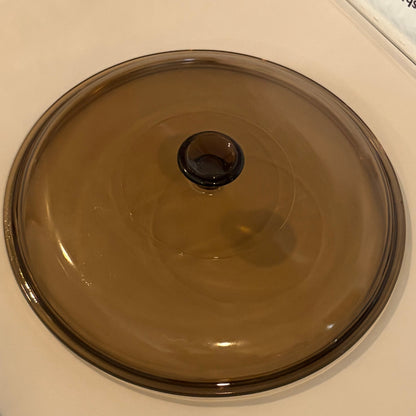 Pyrex 624-C Replacement Lid — Amber Glass Round Lid for Visions 2 Qt Casserole