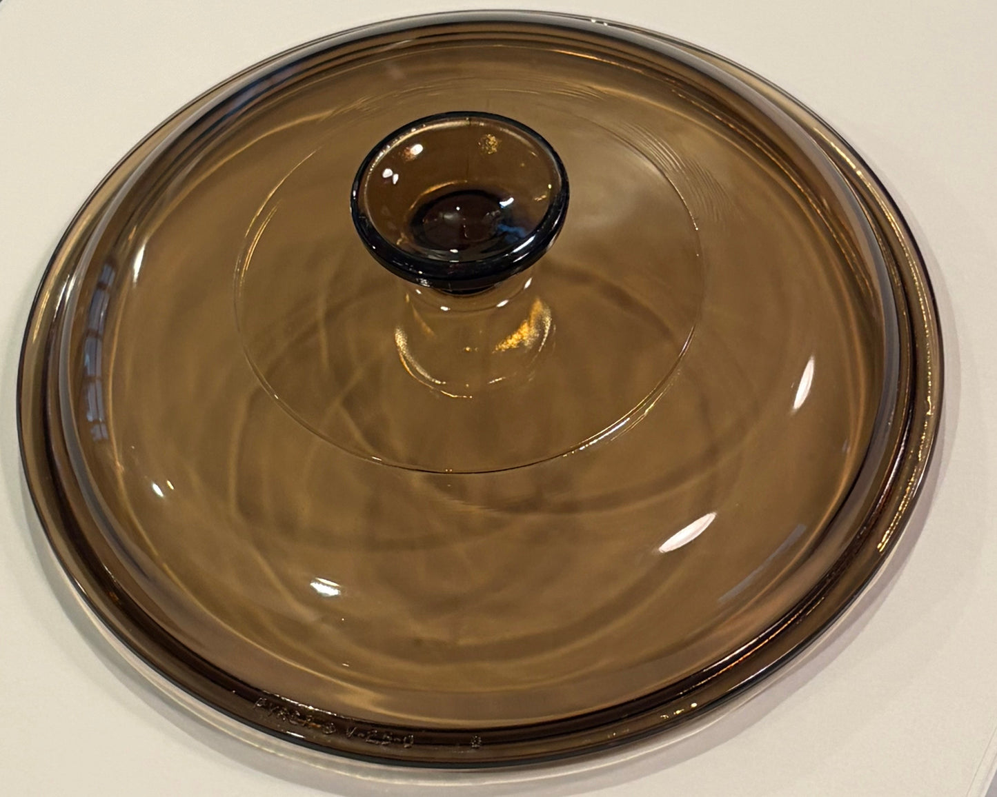 Visions V-2.5-C Replacement Lid — Amber Glass Round Lid for Visions 2.5L Saucepan — Plain Knob
