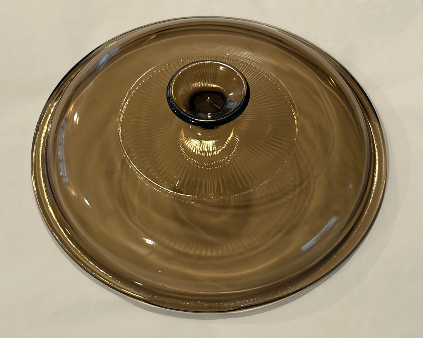 Visions V-2.5-C Replacement Lid — Amber Glass Round Lid for Visions 2.5L Saucepan — Ribbed Knob