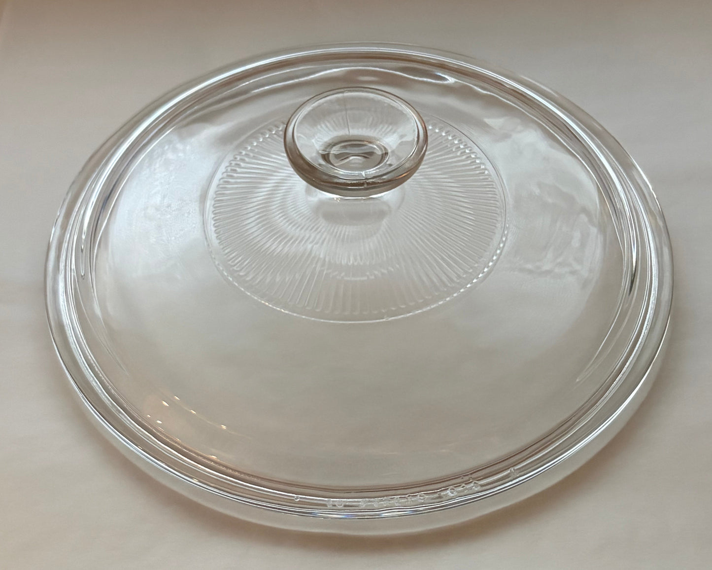 Pyrex G-1-C Replacement Lid — Round Fluted Clear Glass Lid for CorningWare 2.5 Qt Casserole