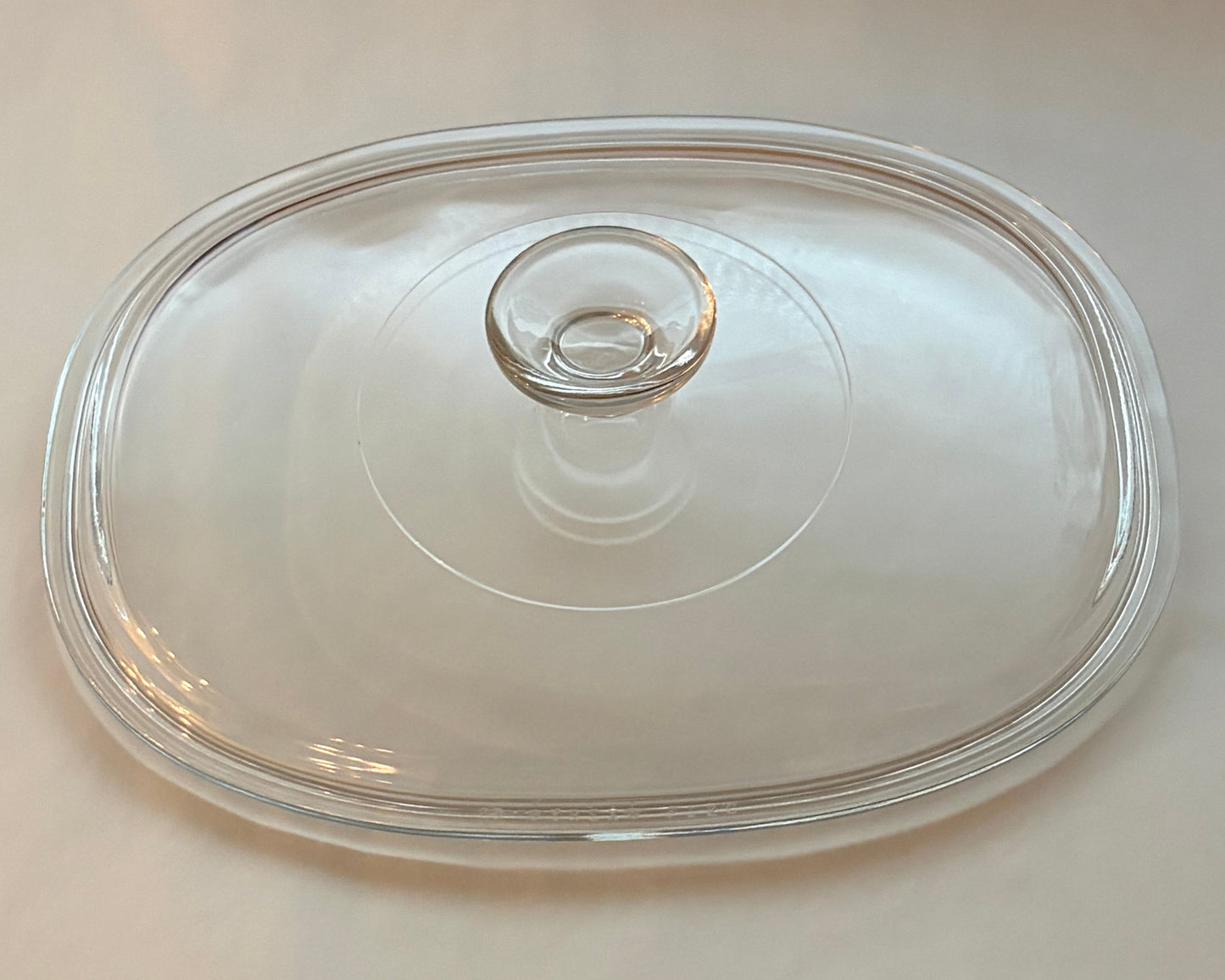 Pyrex F-12-C Replacement Lid — Oval Clear Glass Lid for CorningWare 1.5 Qt Casserole