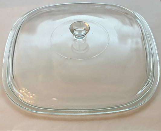Pyrex P-10-C-1 Replacement Lid — Square Clear Glass Lid for CorningWare 10" Casserole