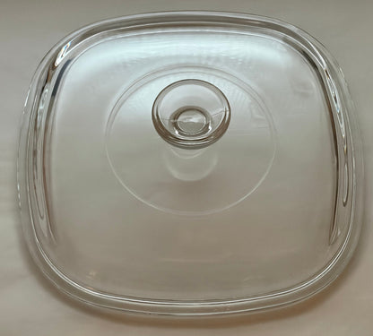 Pyrex A-9-C Replacement Lid — Square Clear Glass Lid for CorningWare Casseroles