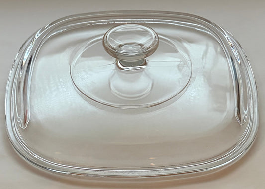 Pyrex A-9-C Replacement Lid — Square Clear Glass Lid for CorningWare Casseroles